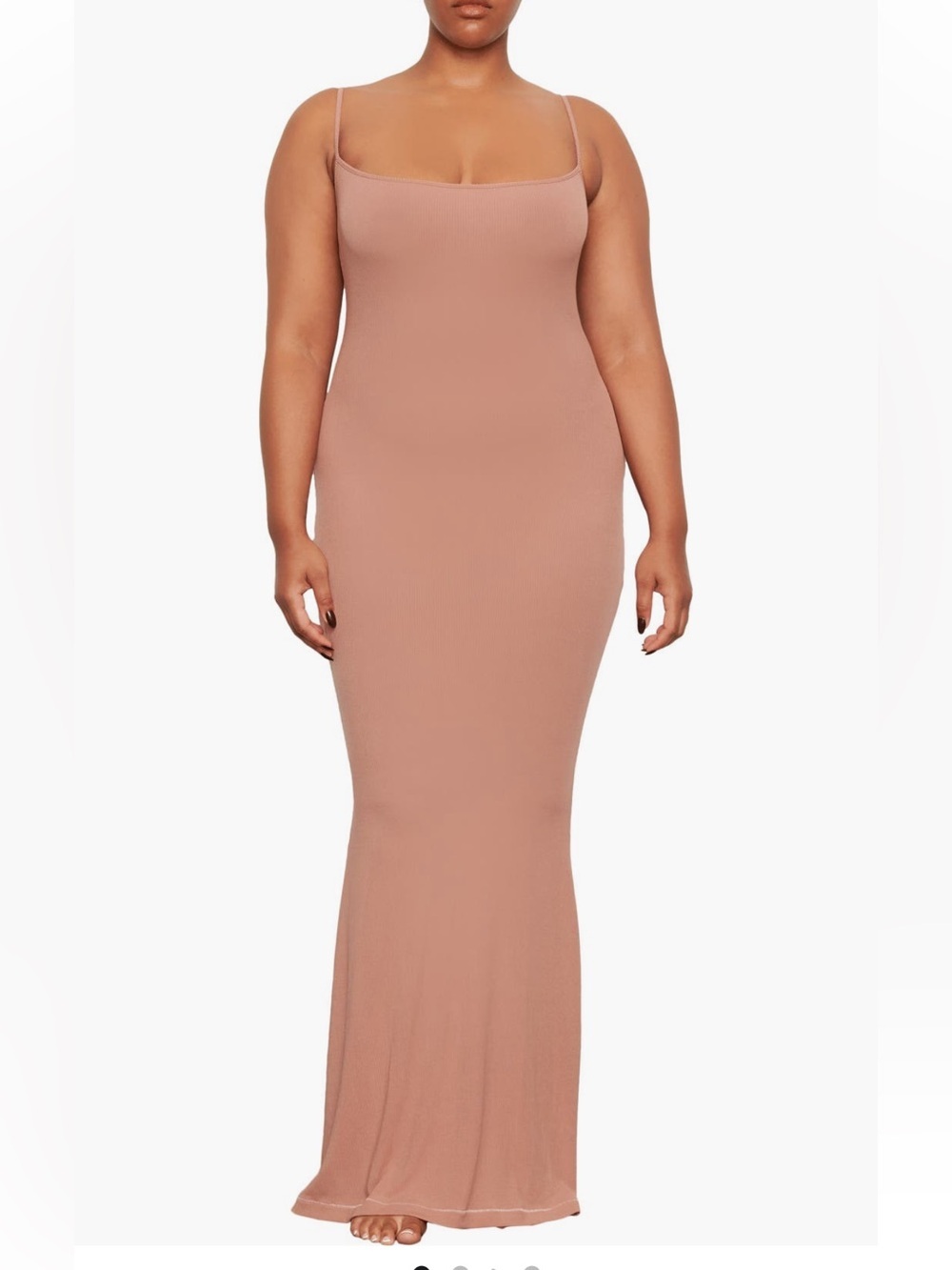 SKIMS Soft Lounge Slip Dress in Camel